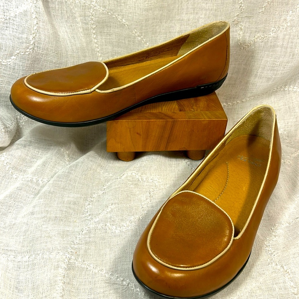 Dansko leather loafers classic slide ins